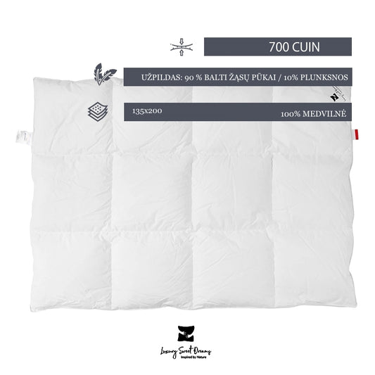 DREAM antklodė, žąsų pūkai 700 (DAUGIASEZONINĖ)