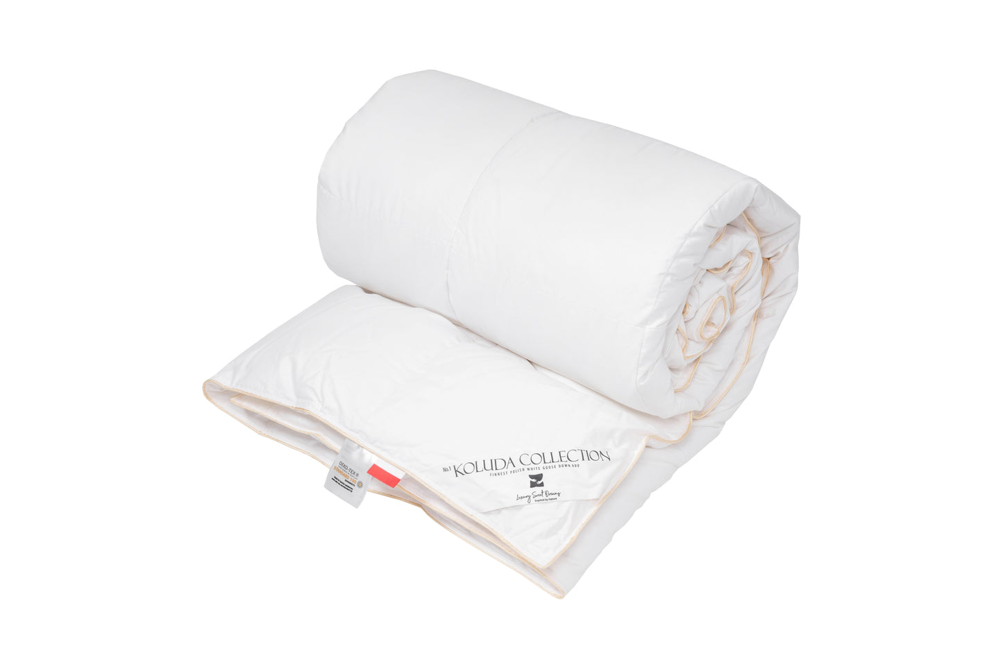 IŠSKIRTINĖ Koluda antklodė, 100% žąsų pūkai 900 CUIN (DAUGIASEZONINĖ)