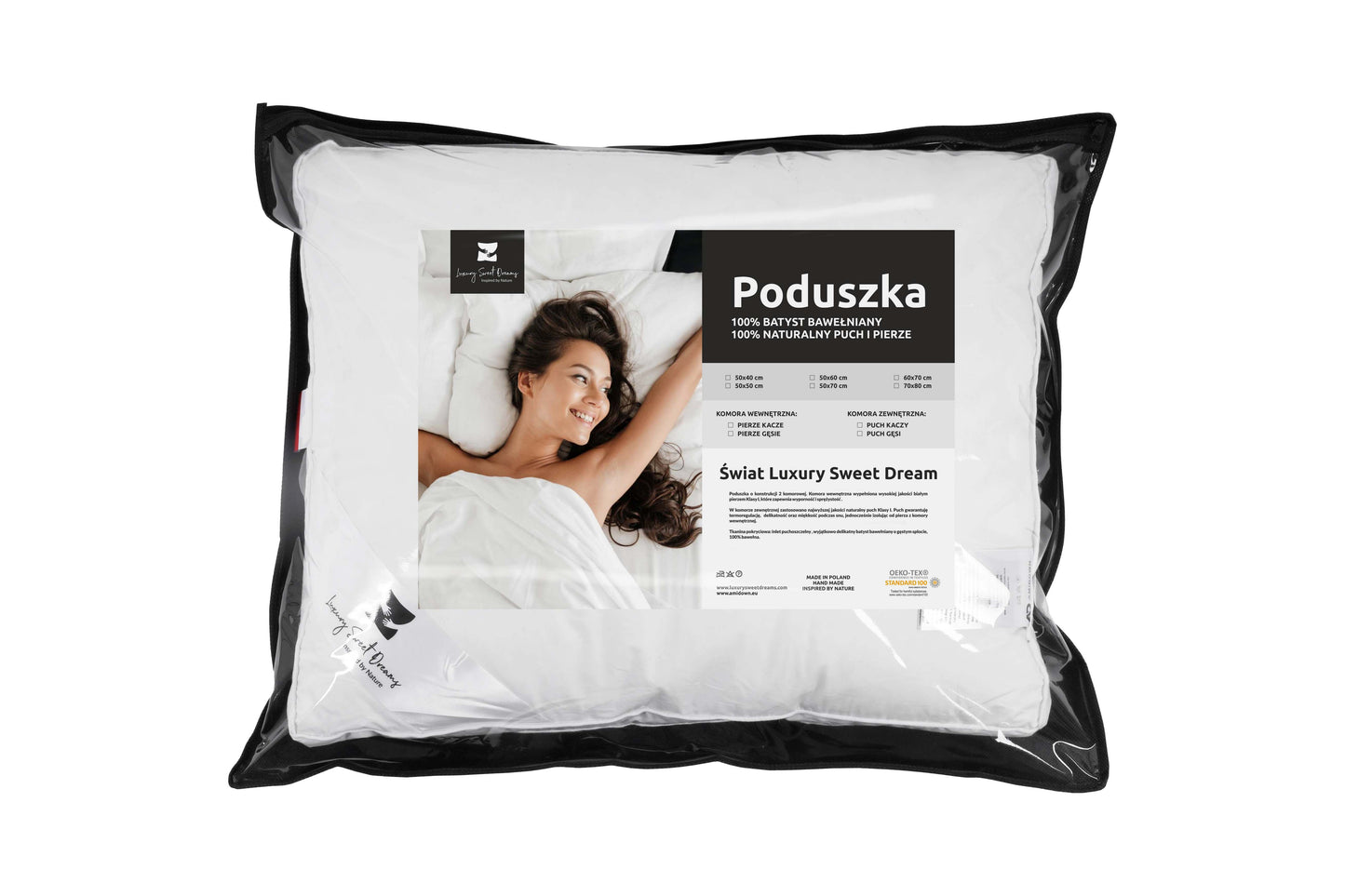 DREAM kolekcijos pagalvė su 15% ančių pūkų užpildu