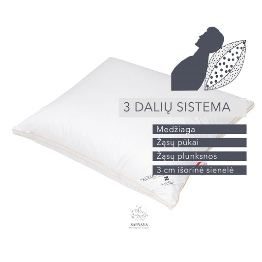 Išskirtinė pūkinė pagalvė „KOLUDA“  – 100% žąsų pūkas