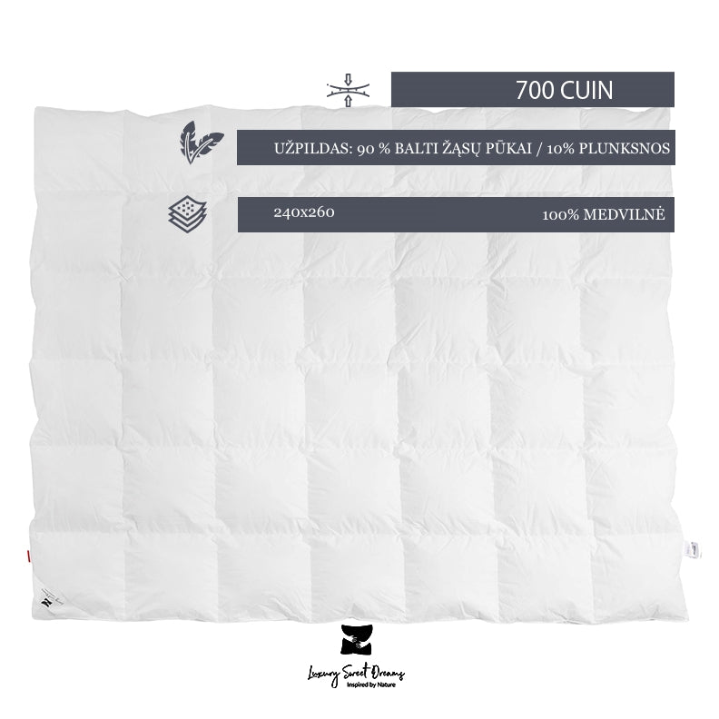 DREAM antklodė, žąsų pūkai 700 (ŽIEMINĖ)