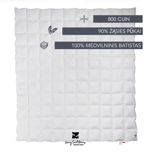 PREMIUM antklodė, žąsų pūkai 800 (VASARINĖ)