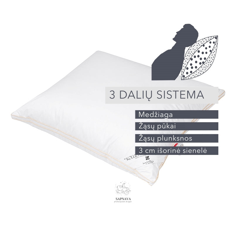 Išskirtinė pūkinė pagalvė „KOLUDA“  – 100% žąsų pūkas